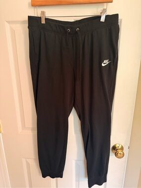 Nike Black Sweatpants with White Swoosh